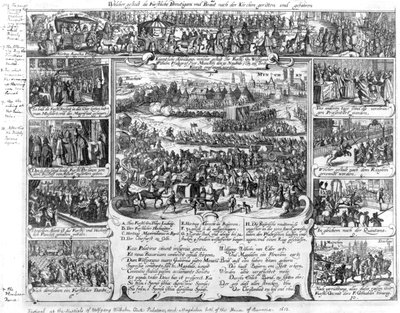 Oslavy sňatku Wolfganga Wilhelma, hraběte Palatina z Neuburgu a Magdeleny Bavorské v roce 1613 od German School