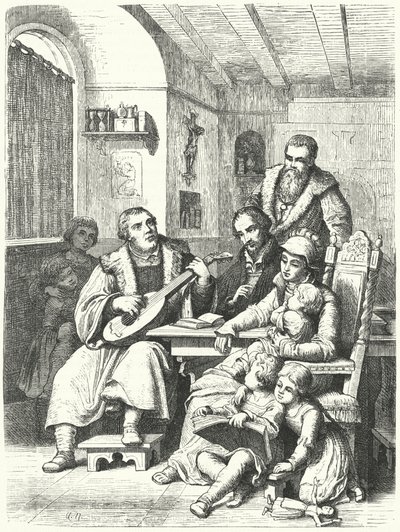 Martin Luther doma s rodinou od German School