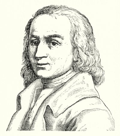 Matthias Claudius , německý básník a novinář (rytina) od German School