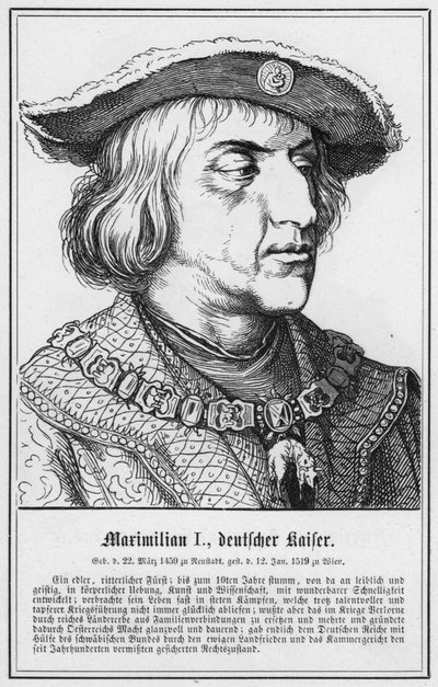 Maximilian I, Deutscher Kaiser (rytina) od German School