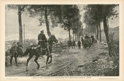 Setkání Bismarcka a Napoleona III po bitvě u Sedanu, francouzsko-pruská válka, 2. září 1870 od German School