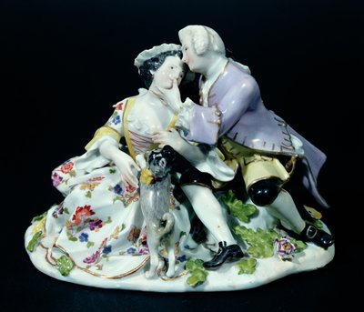 Setkání milenců, možná Johann Joachim Kandler (1706-75) kolem 1735 (porcelán) od German School