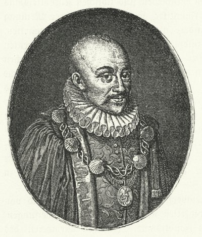 Michel de Montaigne, francouzský filozof (rytina) od German School