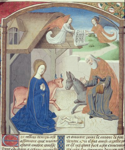 Paní Hunter 36 f.55v Svatá rodina, od Vita Christi, od Ludolfa Saského, kolem 1300-7778 od German School