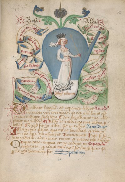 Paní Sloane 2560, f.14 z Alchymistických pojednání, konec 15. století (vellum) od German School