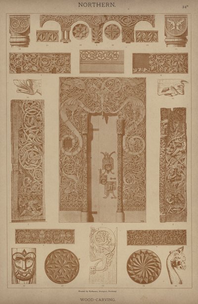 Severní, řezbářství (barevné lito) od German School