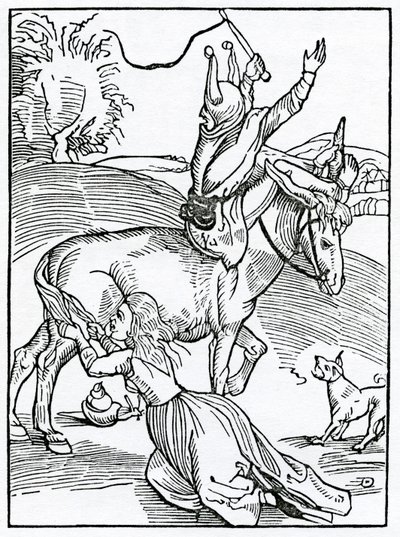 Velkého hněvu, sborník malé příležitosti, ilustrace z anglického překladu Alexandra Barclaye „Loď bláznů“, z vydání vydaného v roce 1874 od German School