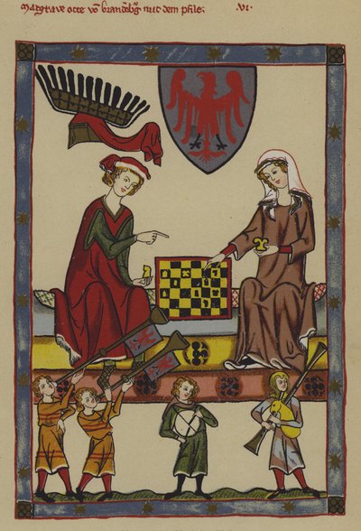 Ota IV., braniborský markrabě a jeho manželka Hedvika Holštýnská (barva lito) od German School