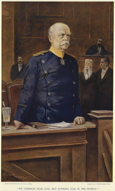 Otto von Bismarck během projevu k Reichstagu od German School