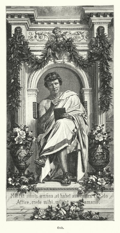 Ovidius, římský básník (rytina) od German School