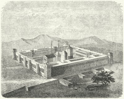 Diokleciánův palác v Saloně, hlavním městě římské provincie Dalmácie (rytina) od German School