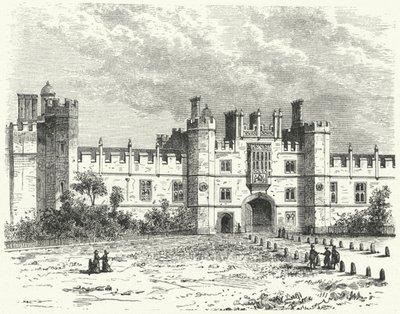 Palace of Whitehall, Londýn (rytina) od German School