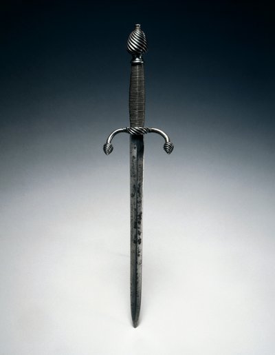 Párovací dýka, cca 1600 (ocel s drátěnou rukojetí) od German School