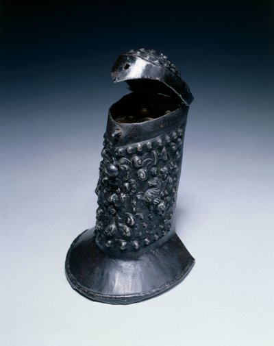 Patron nebo nábojnice, cca 1600 (ocel, dřevo, mosaz a kůže) od German School