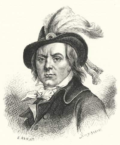 Paul Barras, francouzský politik revoluce (rytina) od German School