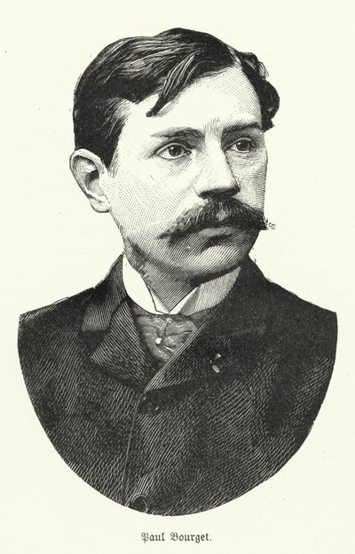 Paul Bourget , francouzský romanopisec (litho) od German School