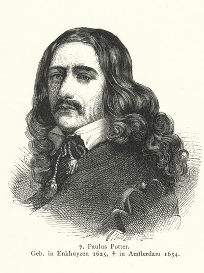 Paulus Potter, malíř holandského zlatého věku (rytina) od German School