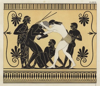Peleus a Atalanta zápasí od German School