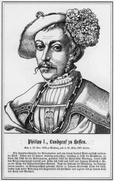 Philip I, Landgrave of Hesse (rytina) od German School