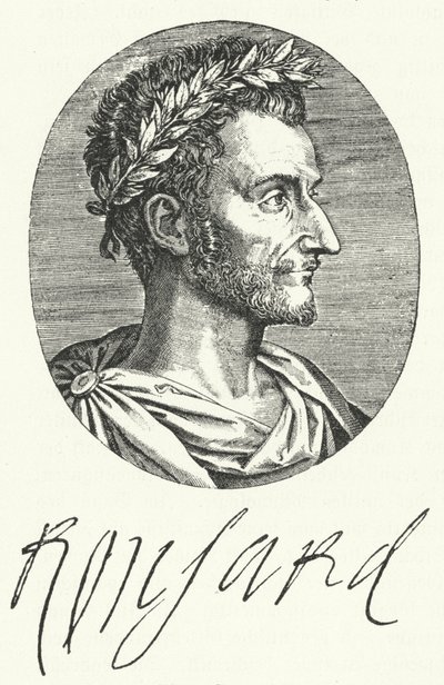 Pierre de Ronsard , francouzský básník (rytina) od German School