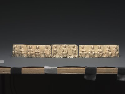 Deska z přenosného oltáře: Kristus a apoštolové, údolí Dolního Rýna, 1050-1100 od German School