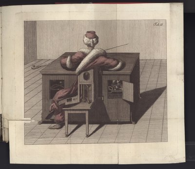 Talíř II od Uberu, šachista pana von Kempelena a jeho replika, Lipsko a Drážďany: Joh. Gottl. Breitkopf, 1789 od German School