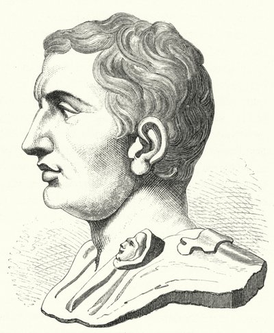 Pompeius Veliký , římský politik a voják (rytina) od German School