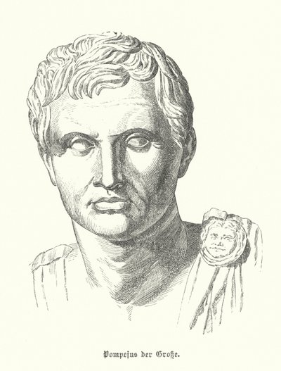 Pompeius Veliký, římský voják a politik (rytina) od German School