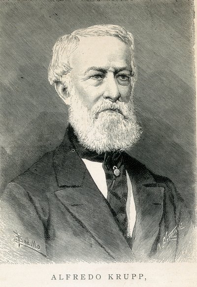 Portrét Alfreda KRUPPA (1812-1887), německého ocelářského průmyslníka od German School