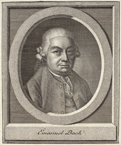 Portrét Carla Philippa Emanuela Bacha (1714-88) od German School