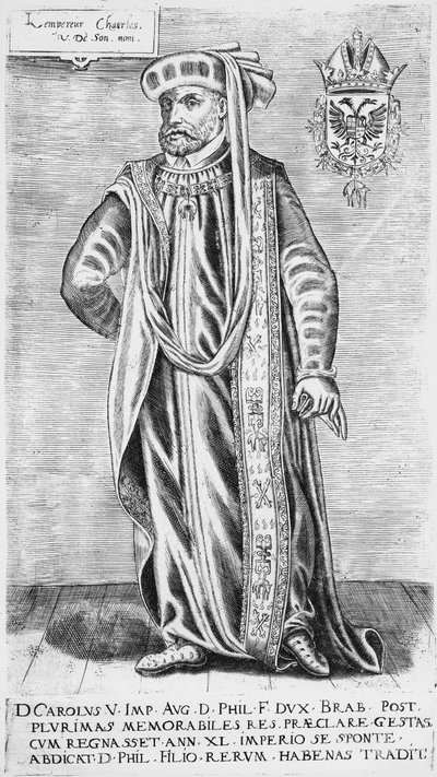 Portrét Karla V. (1500-1558), císaře Svaté říše římské od German School