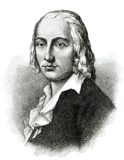 Portrét Friedricha Hoelderlina od German School