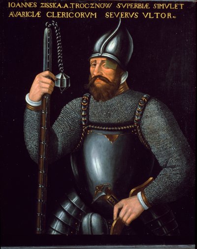 Portrét Jana Žižky, válečného náčelníka husitů, 16. století (malba) od German School