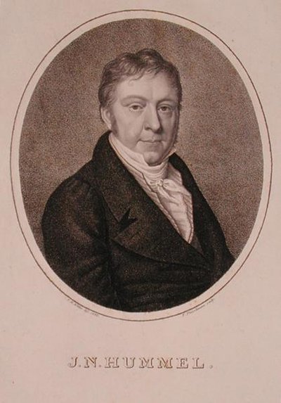 Portrét Johanna Nepomuka Hummela (1778-1837) ryl F. Fleischmann od German School