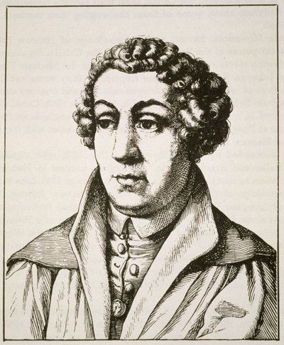 Portrét Johanna Reuchlina (1455-1522) kopie německé rytiny z 19. od German School