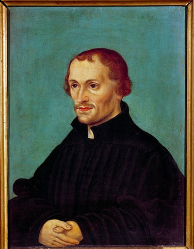 Portrét Philippe Melanchtona (Philipp Melantone nebo Melanchthon nebo Schwartzerd od German School