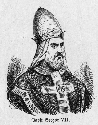 Portrét papeže Gregoire VII (Hildebrand od German School