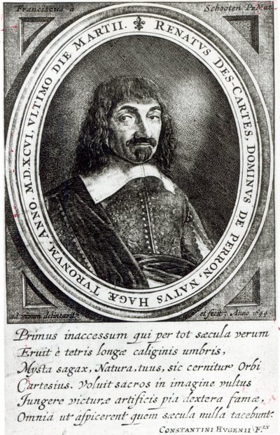 Portrét René Descartes, 1644 od German School