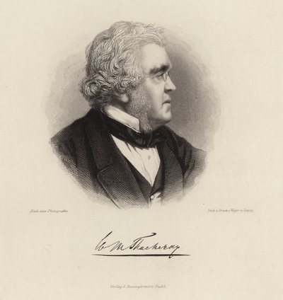Portrét Williama Makepeace Thackeraye od German School