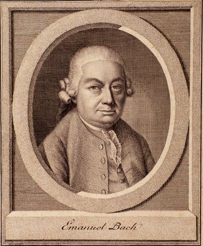 Portrét německého skladatele Carla Philippa Emanuela Bacha (1714-1788), syna Johanna Sebastiana Bacha od German School