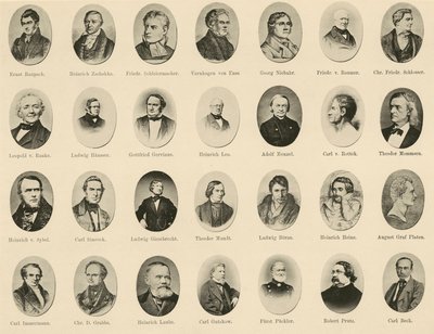 Portréty slavných Němců z Rytířů německého ducha (litho) od German School