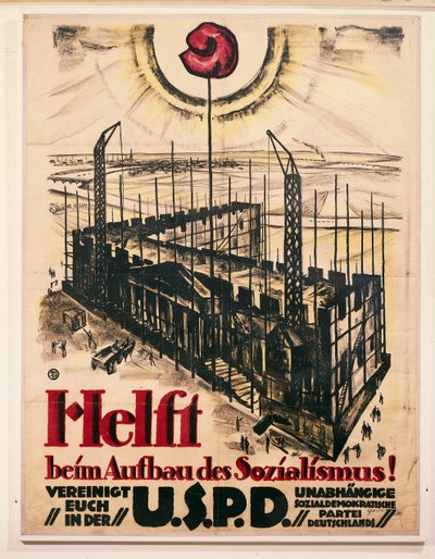 Plakát Nezávislé sociálně demokratické strany Německa (USPD) od German School