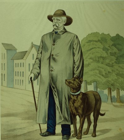 Princ Otto von Bismarck ve Friedrichsruh (litografie) od German School