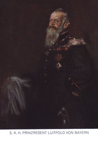 Bavorský princ regent Luitpold (barevná litografie) od German School