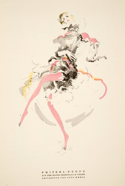 Pritzel - Puppe from House of Friedman & Weber, from Styl, pub.1922 (pochoir print) od German School