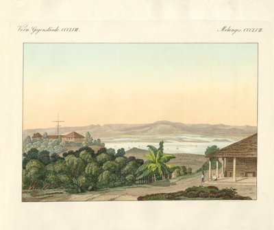 Pulu Penang (barevná rytina) od German School