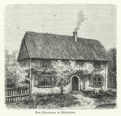 Fara v Sessenheimu, domov Friederike Brionové, s níž měl Johann Wolfgang Goethe milostný poměr během studií na štrasburské univerzitě v letech 1770-1771 od German School