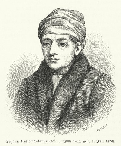 Regiomontanus , německý renesanční matematik a astronom (rytina) od German School