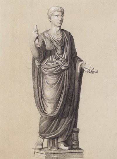 Říman v tóze praetexta (litografie) od German School