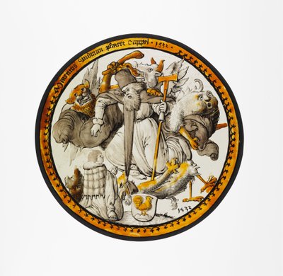 Rondel s Pokušením svatého Antonína od German School